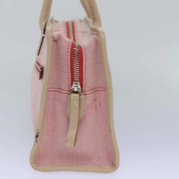 BURBERRY Nova Check Blue Nobel Hand Bag Canvas Pink Beige Auth bs15726 - Picture 7 of 16